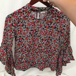 Nordstrom Black/Floral Shirt
